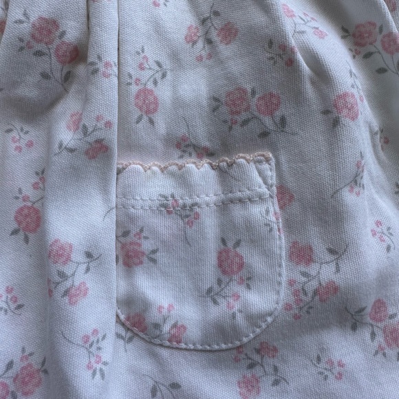 Little Me Pink Floral Long Sleeve Bodysuit Dress in White - Size 6 Months - Picture 8 of 16